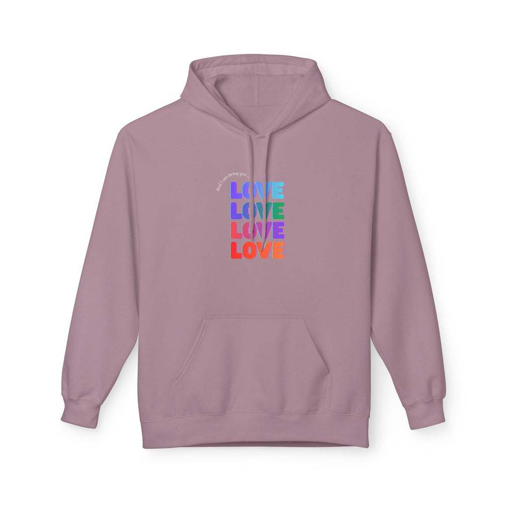 Inspired - Opalite Love Hoodie - Cozy Unisex Fleece Sweatshirt for Couples, Valentine's Day, Gift Ideas, LGBTQ+ Pride, Everyday Comfort