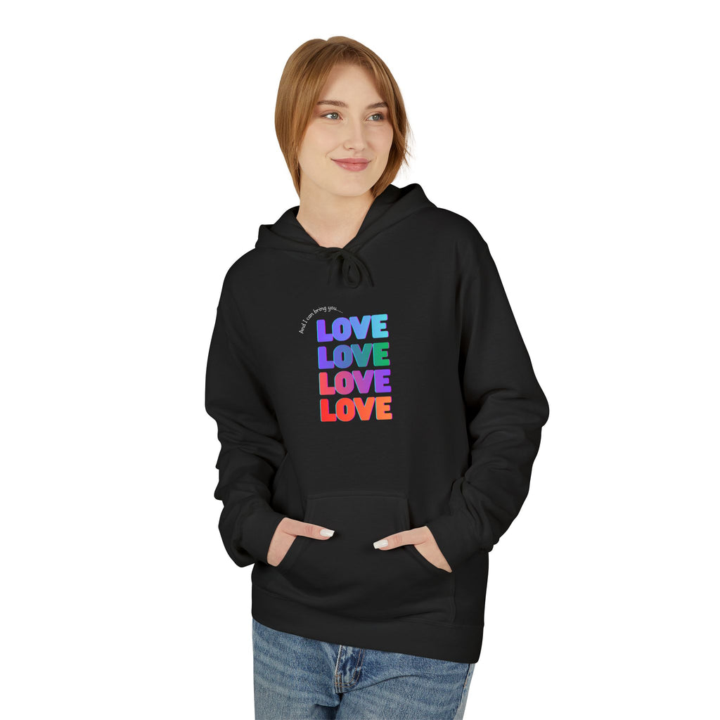 Inspired - Opalite Love Hoodie - Cozy Unisex Fleece Sweatshirt for Couples, Valentine's Day, Gift Ideas, LGBTQ+ Pride, Everyday Comfort
