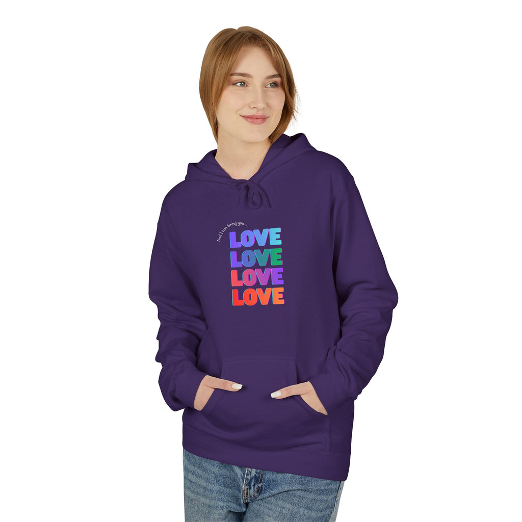Inspired - Opalite Love Hoodie - Cozy Unisex Fleece Sweatshirt for Couples, Valentine's Day, Gift Ideas, LGBTQ+ Pride, Everyday Comfort