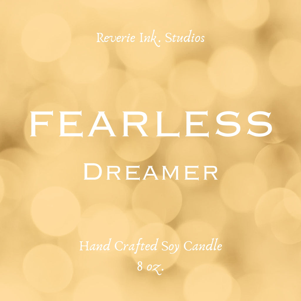 Inspired - Fearless Dreamer 8 oz. wooden wick coconut soy candle