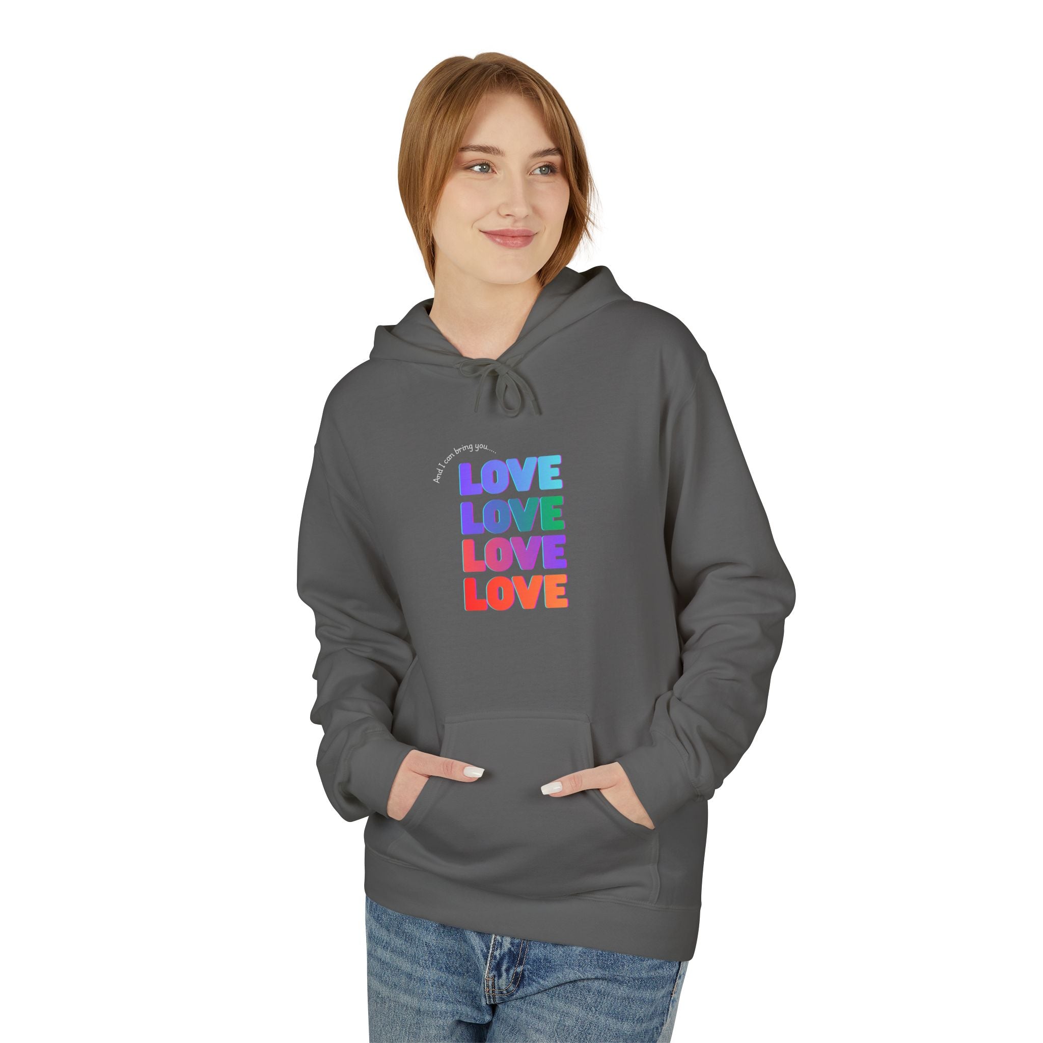 Inspired - Opalite Love Hoodie - Cozy Unisex Fleece Sweatshirt for Couples, Valentine's Day, Gift Ideas, LGBTQ+ Pride, Everyday Comfort