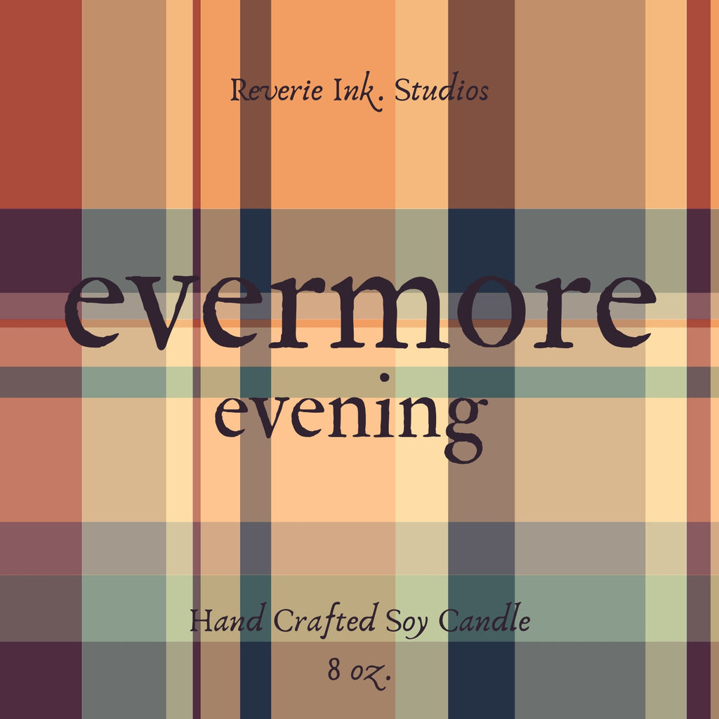 Inspired - Evermore Evening 8 oz. wooden wick coconut soy candle