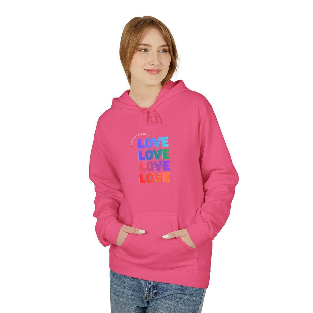 Inspired - Opalite Love Hoodie - Cozy Unisex Fleece Sweatshirt for Couples, Valentine's Day, Gift Ideas, LGBTQ+ Pride, Everyday Comfort