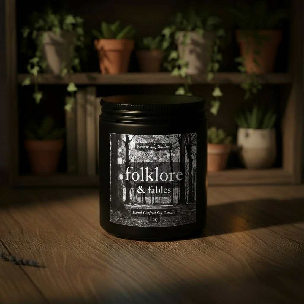 Inspired - Folklore & Fables 8 oz. wooden wick coconut soy candle