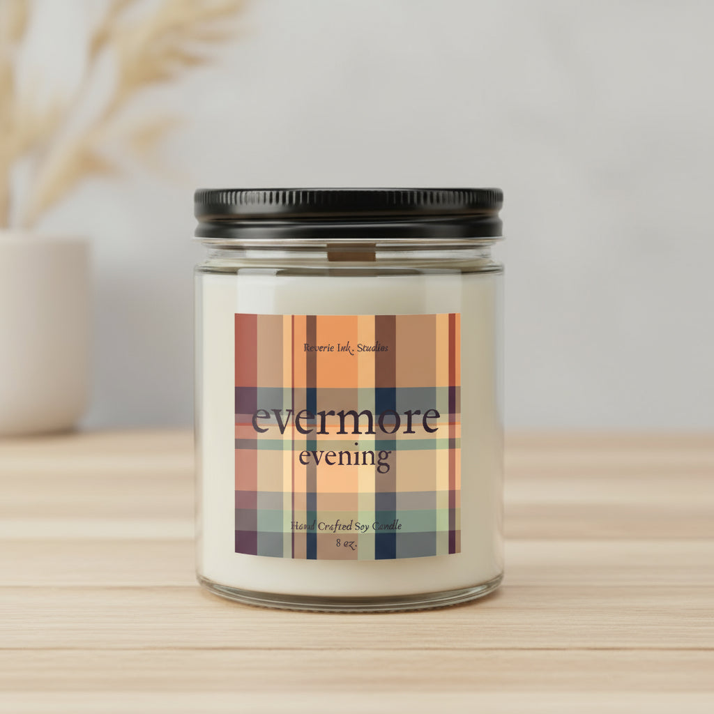 Inspired - Evermore Evening 8 oz. wooden wick coconut soy candle