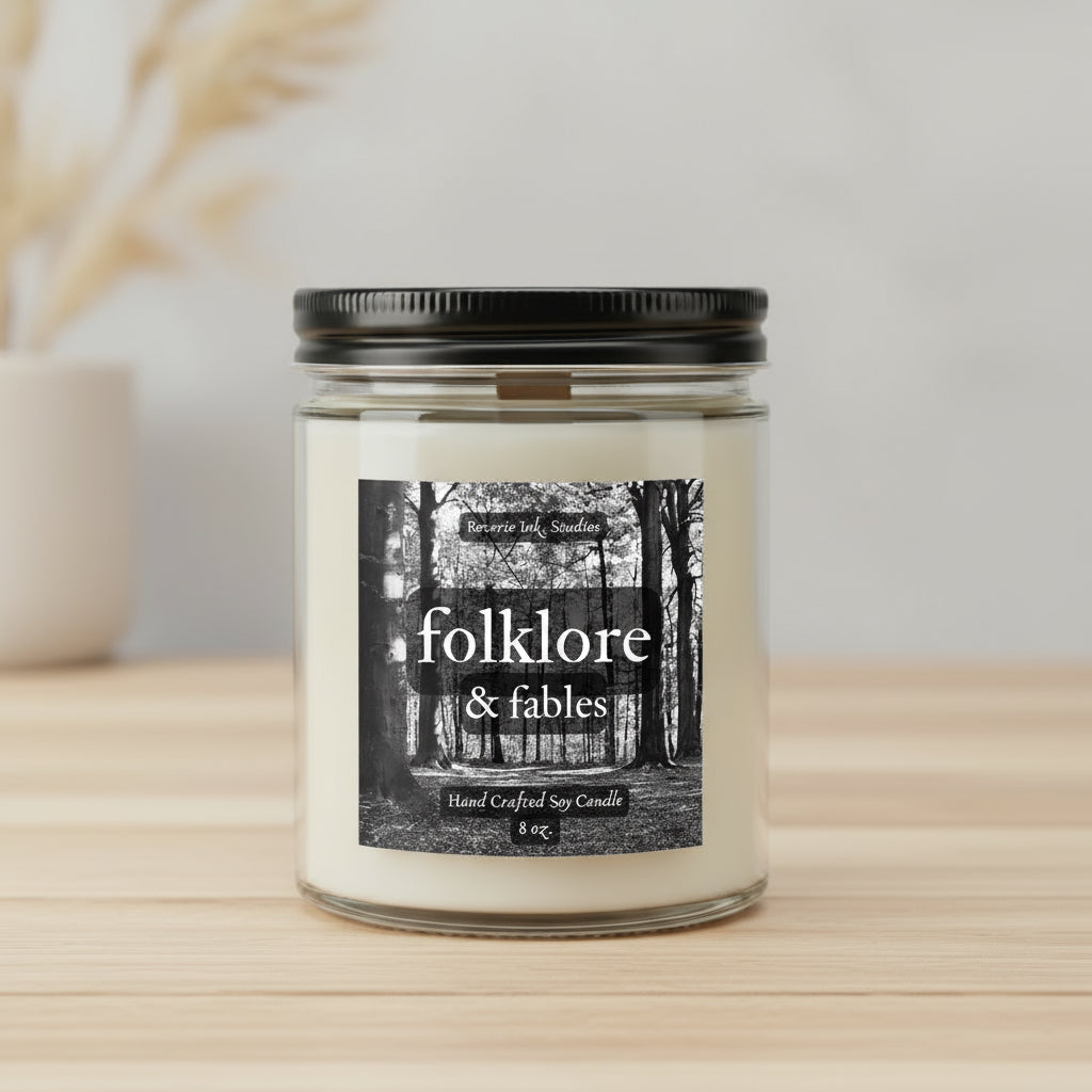 Inspired - Folklore & Fables 8 oz. wooden wick coconut soy candle