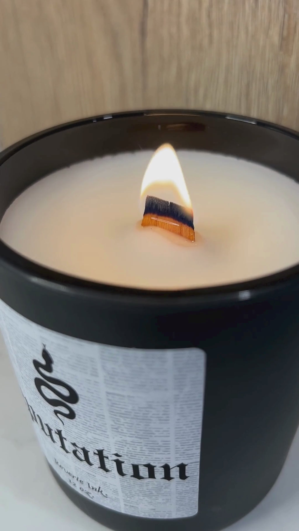 Inspired - Evermore Evening 8 oz. wooden wick coconut soy candle